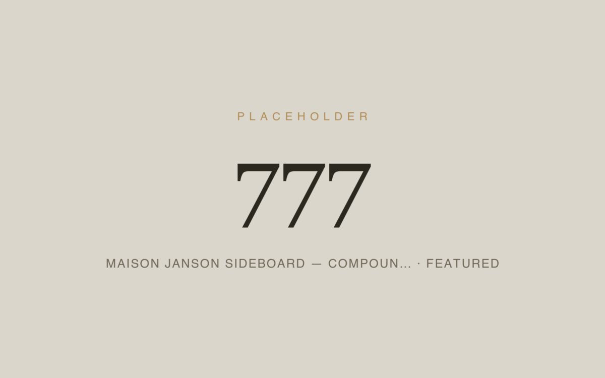 Maison Janson Sideboard — Compounded Finish Restoration