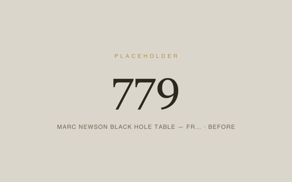 Marc Newson Black Hole Table — Friedman Benda Gallery — Before