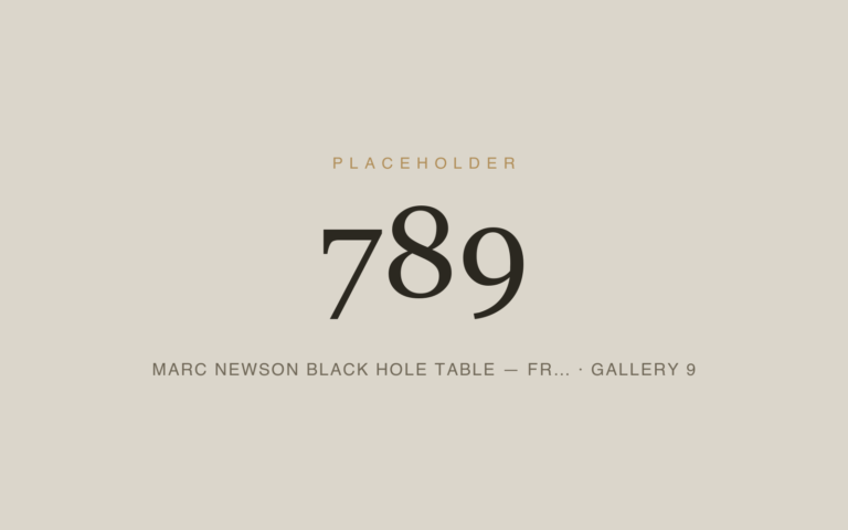 Placeholder 789 — Marc Newson Black Hole Table — Fr… · Gallery 9