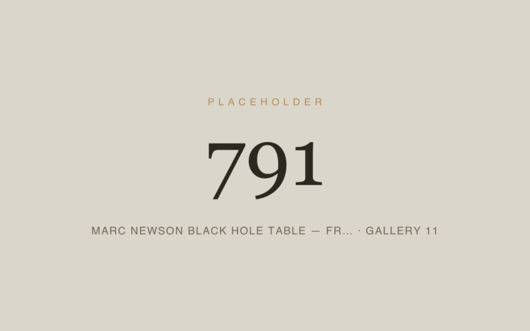 Placeholder 791 — Marc Newson Black Hole Table — Fr… · Gallery 11