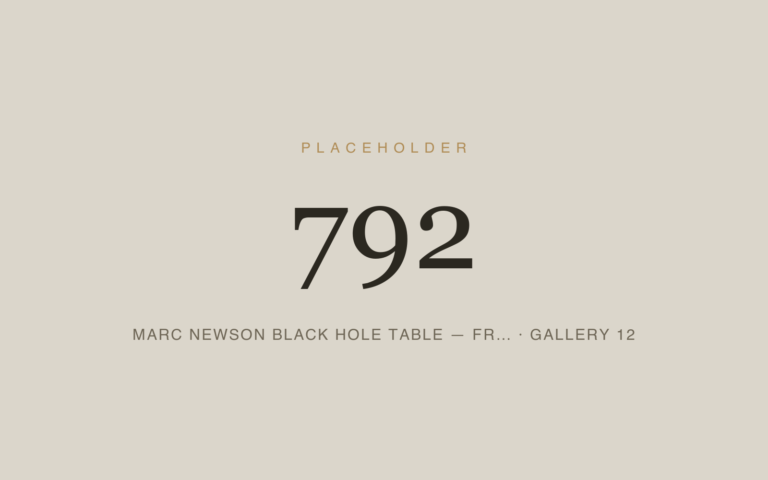 Placeholder 792 — Marc Newson Black Hole Table — Fr… · Gallery 12