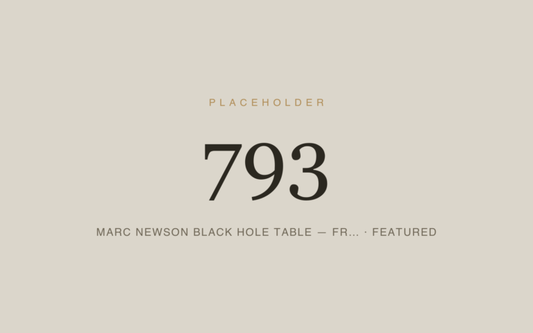 Placeholder 793 — Marc Newson Black Hole Table — Fr… · Featured