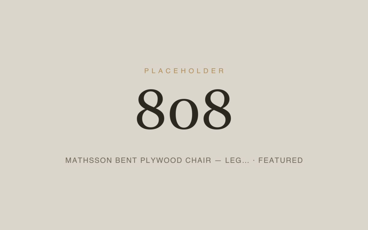 Mathsson Bent Plywood Chair — Leg Replication