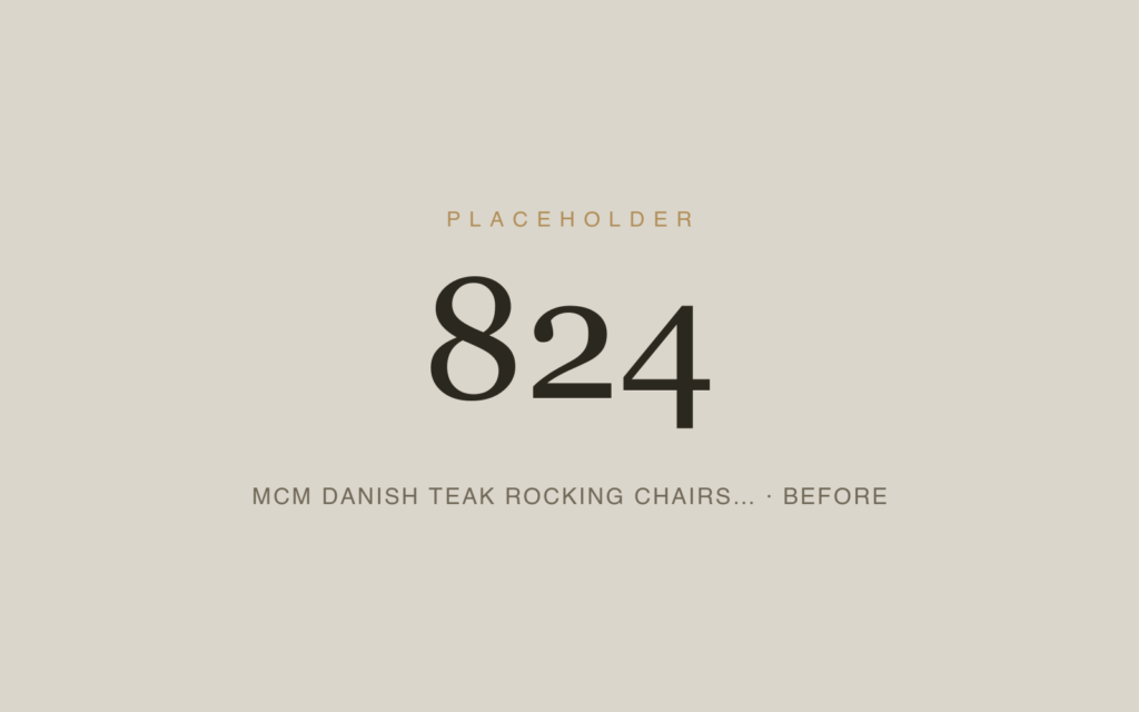 MCM Danish Teak Rocking Chairs — Refinishing & Reupholstery — Before