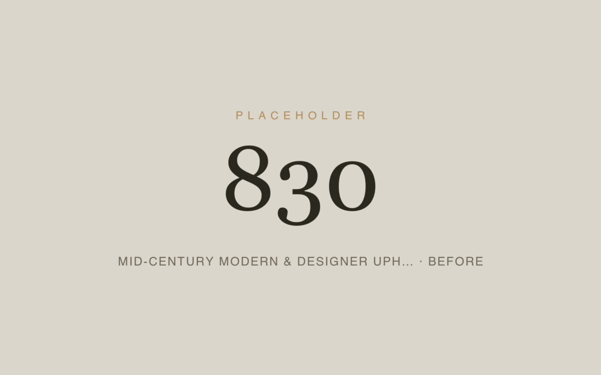 Mid-Century Modern & Designer Upholstery