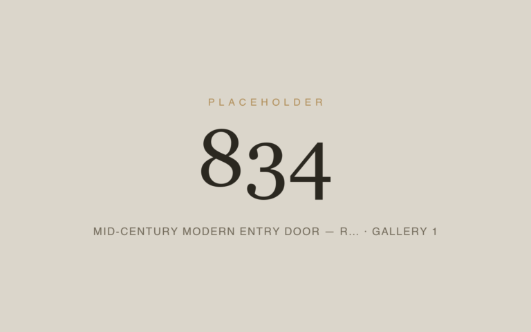 Placeholder 834 — Mid-century Modern Entry Door — R… · Gallery 1