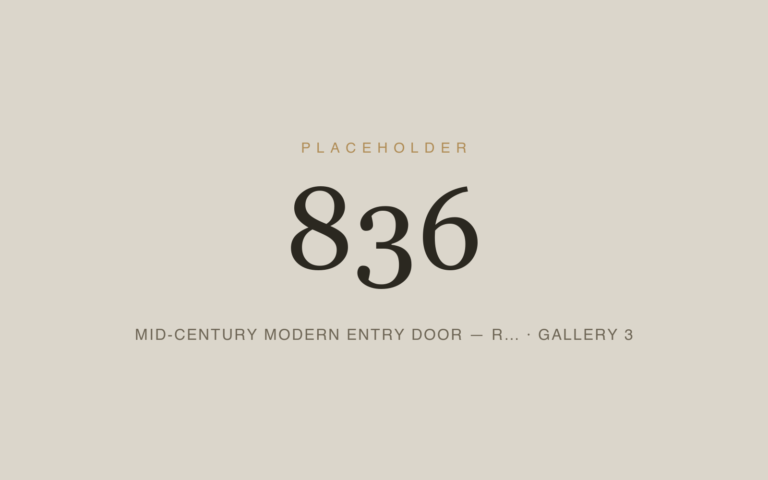 Placeholder 836 — Mid-century Modern Entry Door — R… · Gallery 3