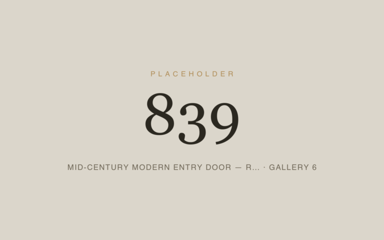 Placeholder 839 — Mid-century Modern Entry Door — R… · Gallery 6