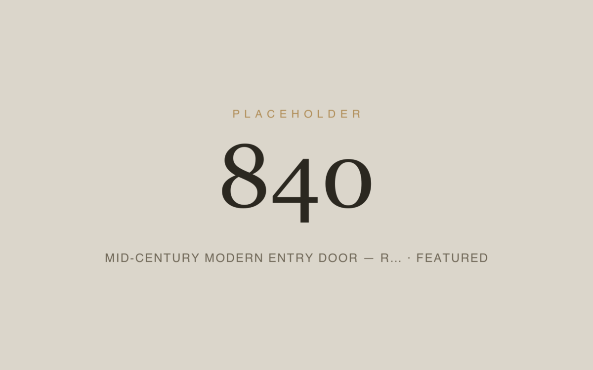 Mid-Century Modern Entry Door — Restoration