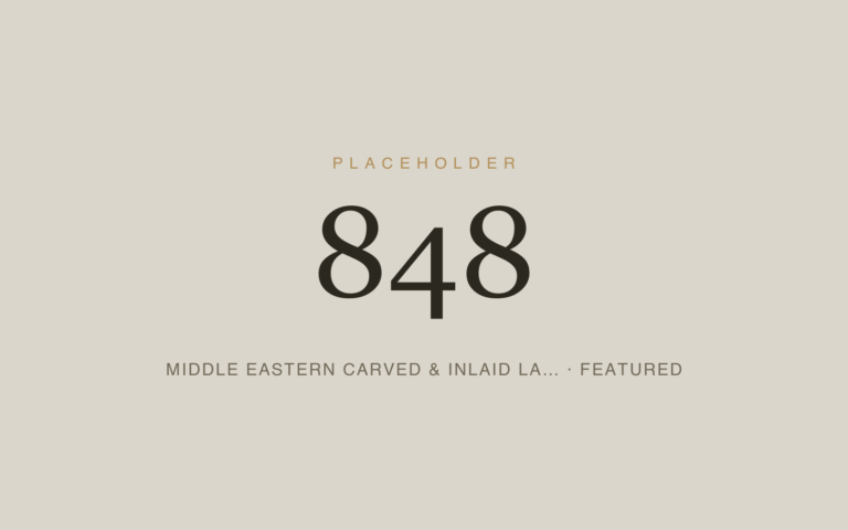 Placeholder 848 — Middle Eastern Carved & Inlaid La… · Featured