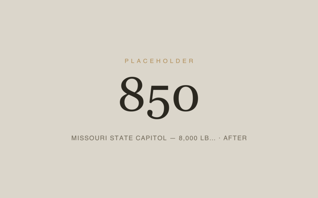 Missouri State Capitol — 8,000 lb. Bronze Door Leaves — After