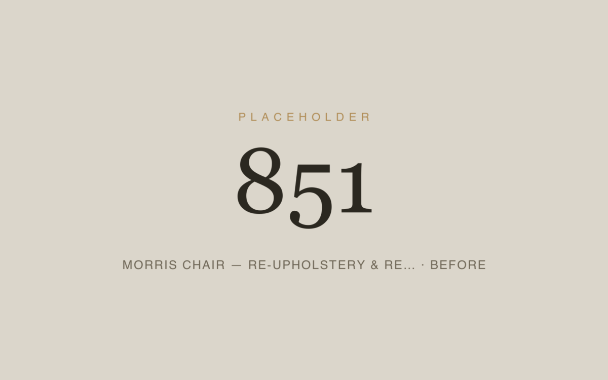 Morris Chair — Re-upholstery & Refinishing