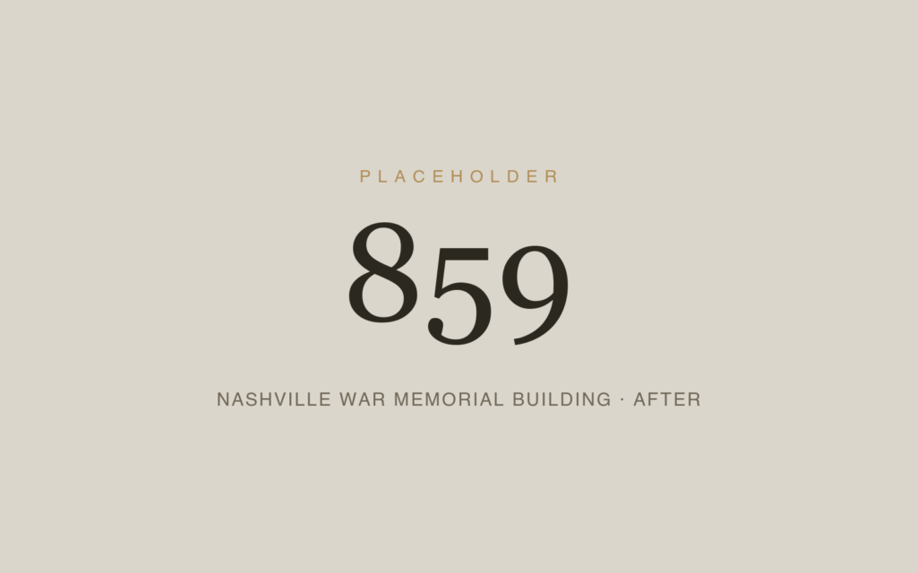 Nashville War Memorial Building — After