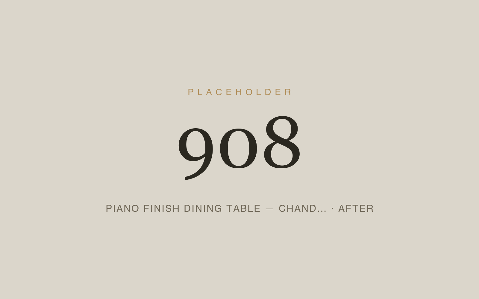 Piano Finish Dining Table — Chandelier Damage Repair