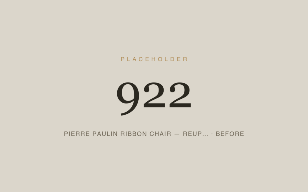 Pierre Paulin Ribbon Chair — Reupholstery — Before