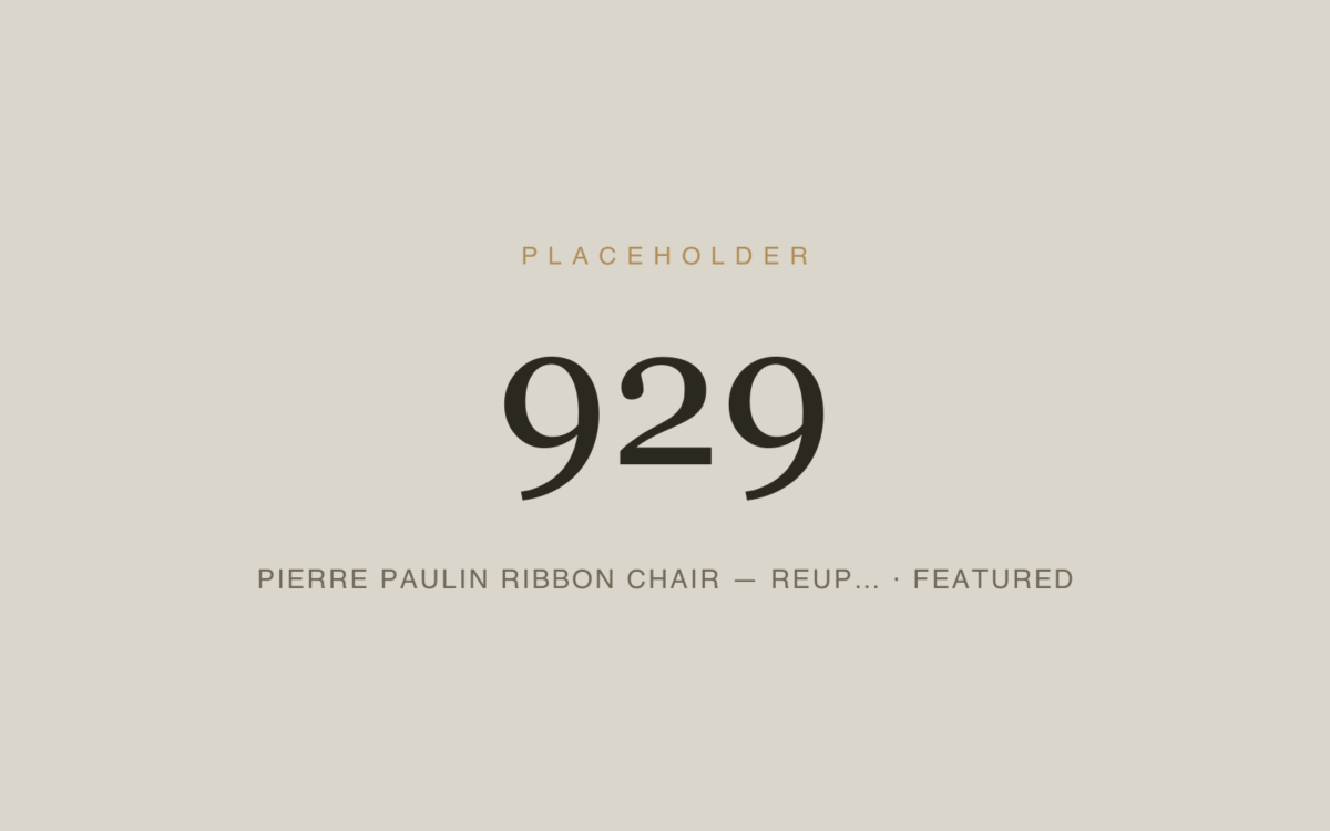 Pierre Paulin Ribbon Chair — Reupholstery