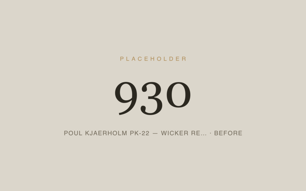 Poul Kjaerholm PK-22 — Wicker Re-weaving — Before