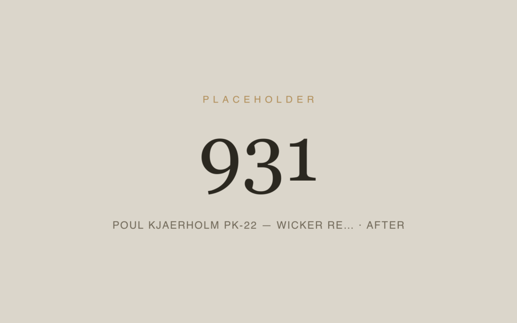 Poul Kjaerholm PK-22 — Wicker Re-weaving — After