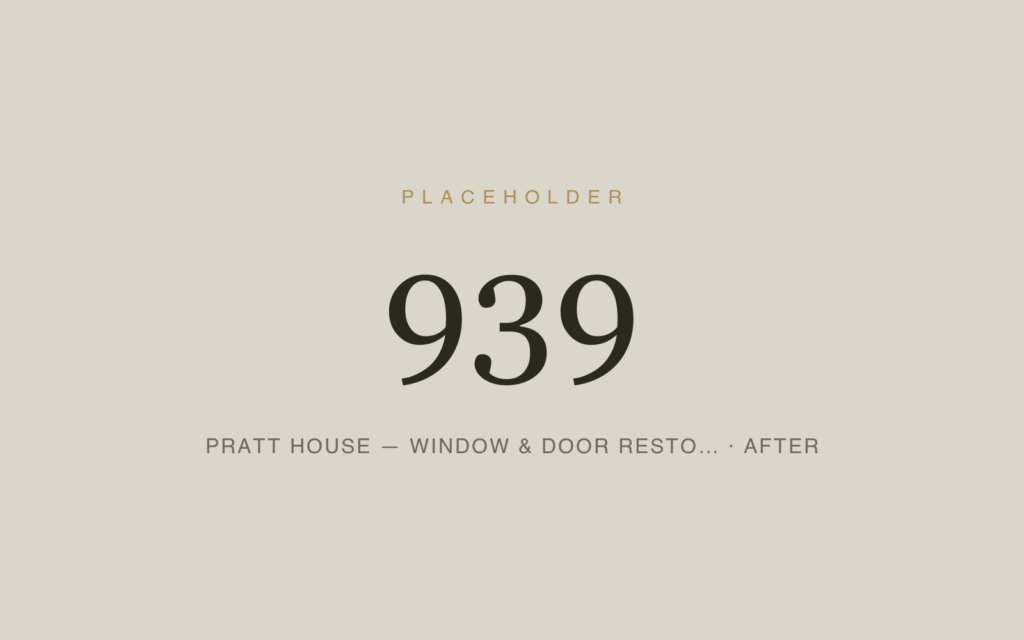 Pratt House — Window & Door Restoration — After