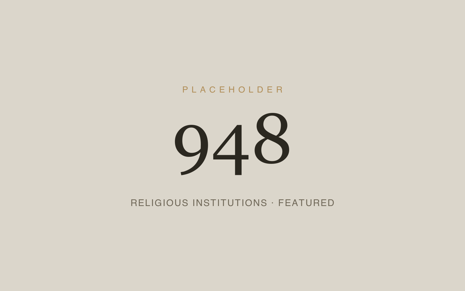 Religious Institutions