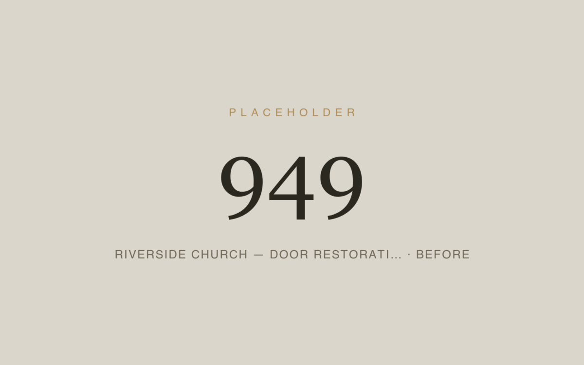 Riverside Church — Door Restoration