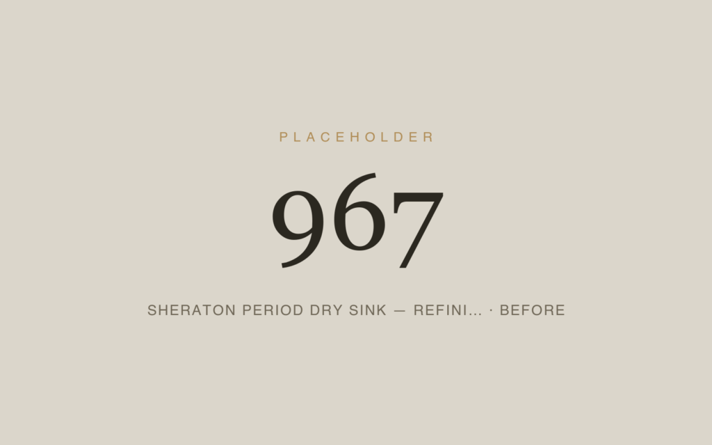 Sheraton Period Dry Sink — Refinishing — Before