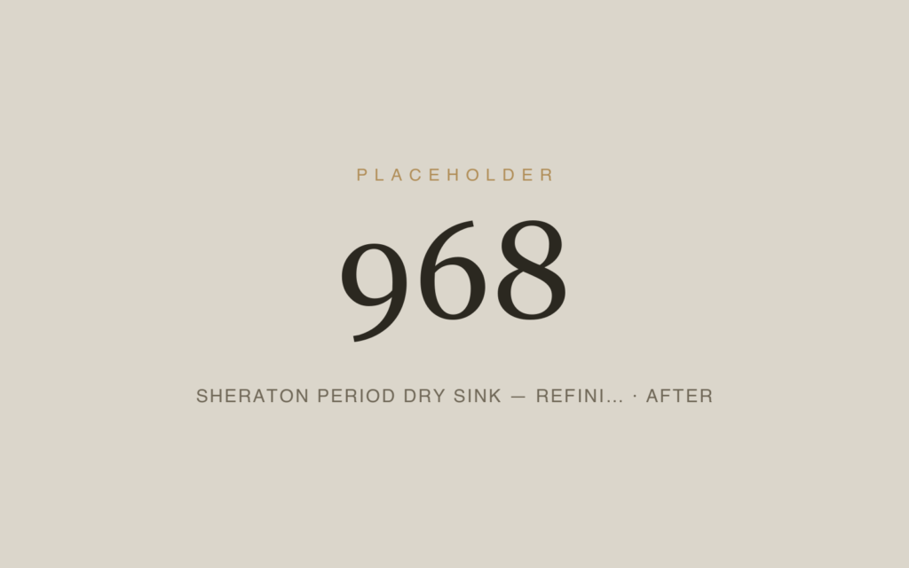 Sheraton Period Dry Sink — Refinishing — After