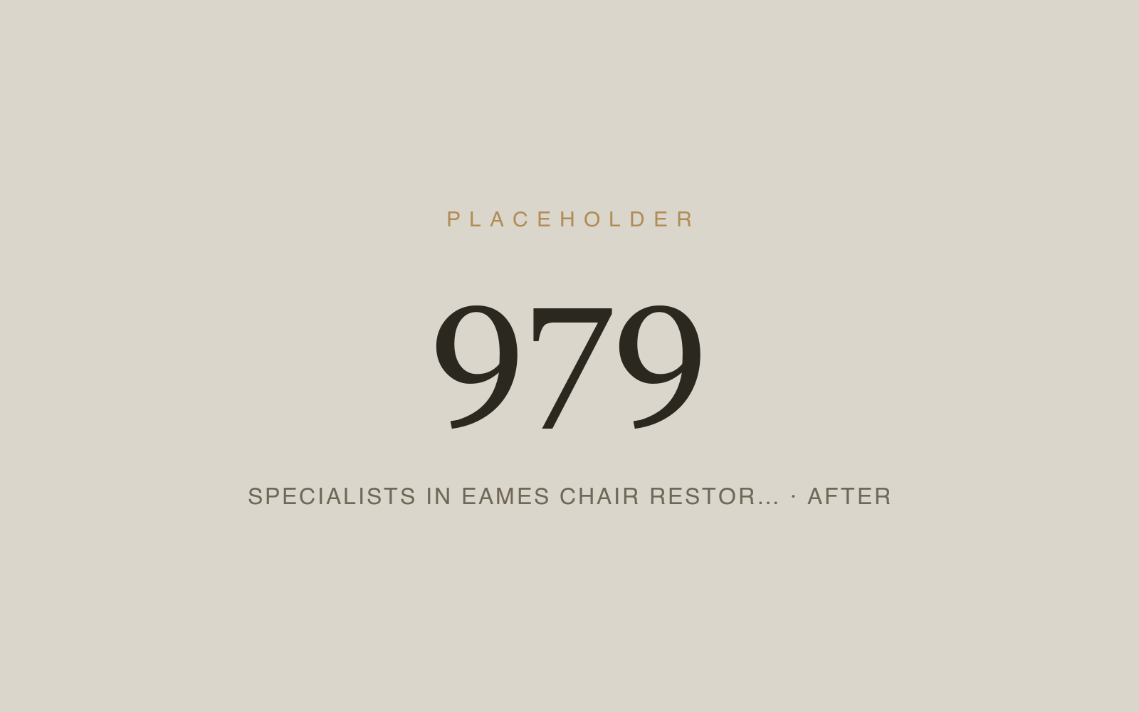 Specialists in Eames Chair restoration you can trust