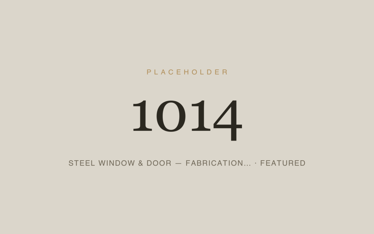 Steel Window & Door — Fabrication & Restoration