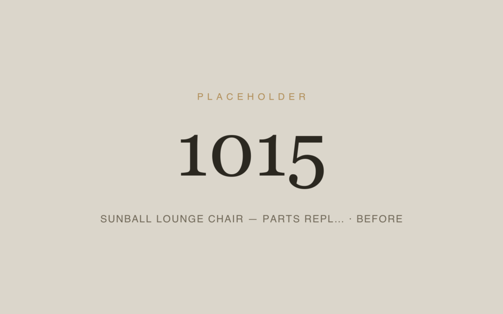 Sunball Lounge Chair — Parts Replication & Restoration — Before