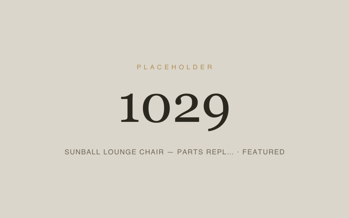 Sunball Lounge Chair — Parts Replication & Restoration