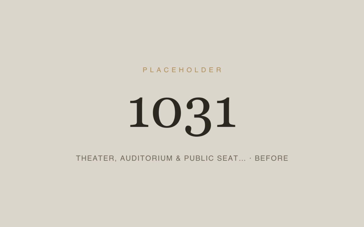 Theater, Auditorium & Public Seating