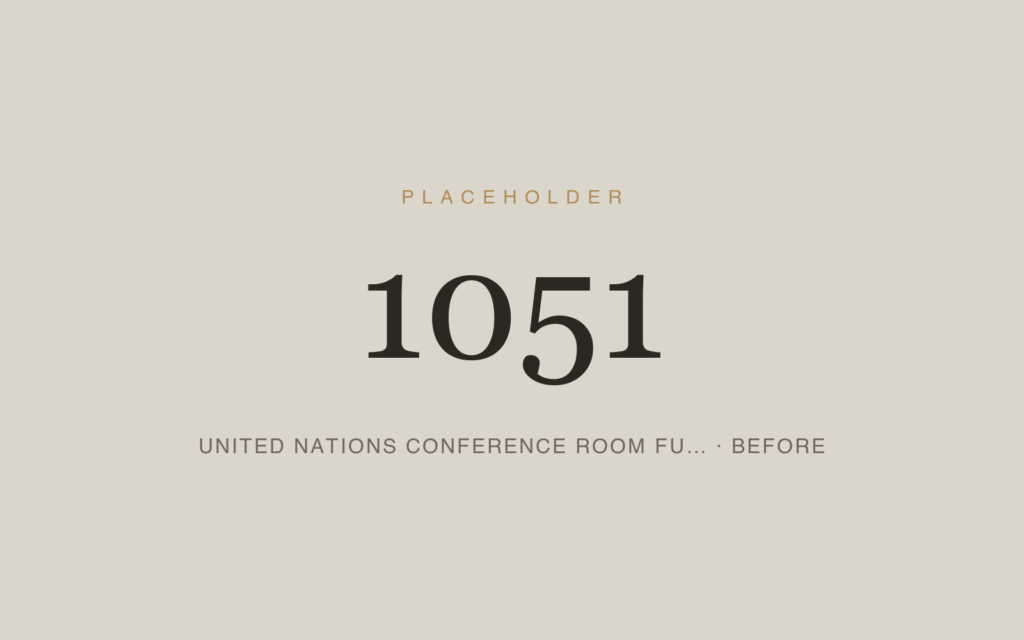 United Nations Conference Room Furniture Restoration — Before