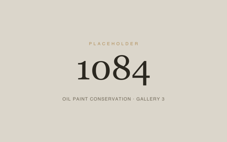 Placeholder 1084 — Oil Paint Conservation · Gallery 3