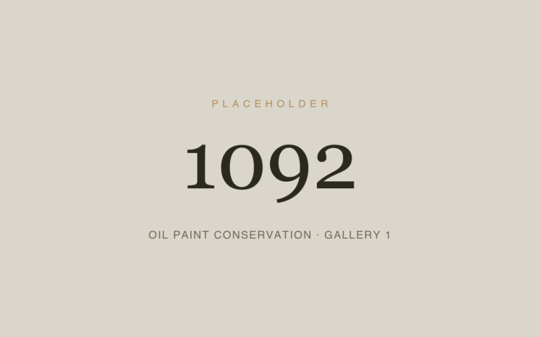 Placeholder 1092 — Oil Paint Conservation · Gallery 1