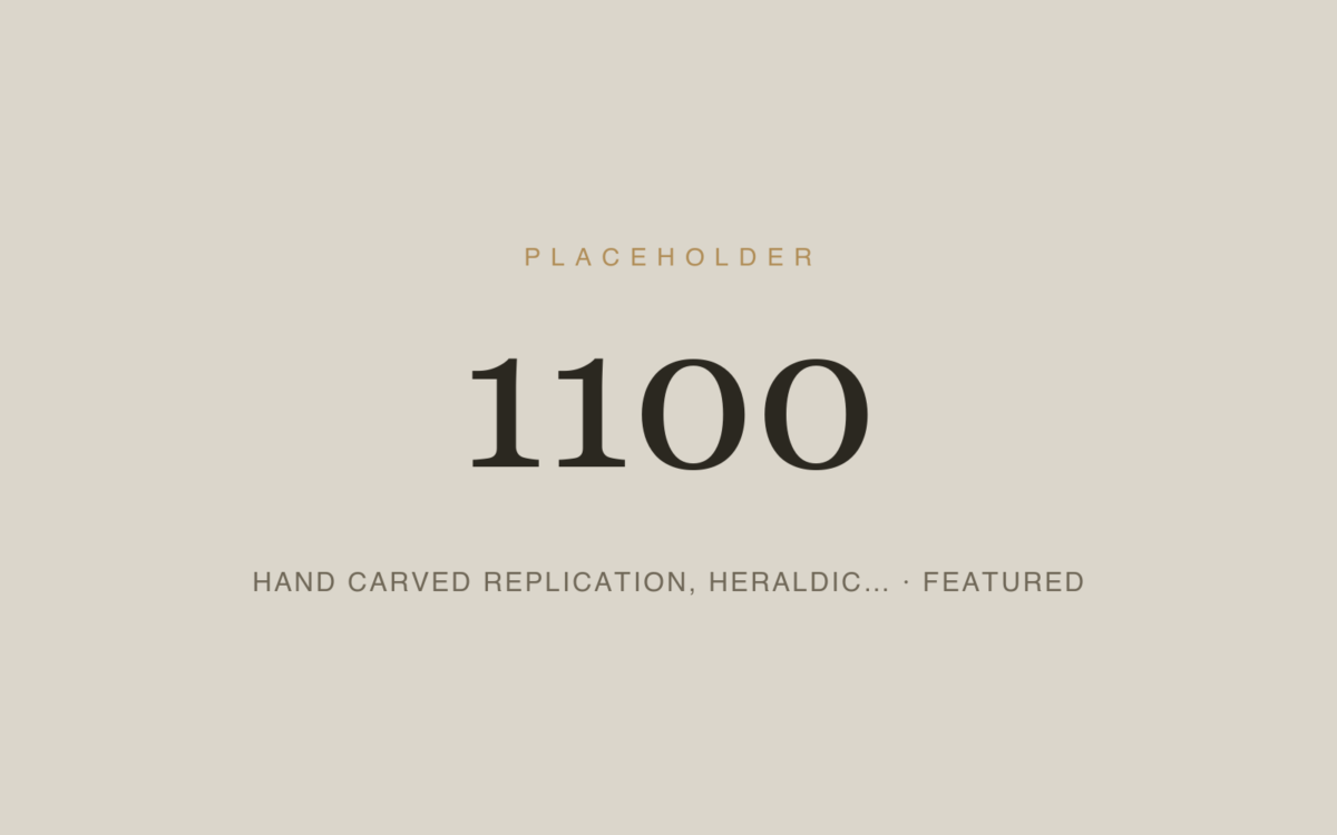 Placeholder 1100 — Hand Carved Replication, Heraldic… · Featured