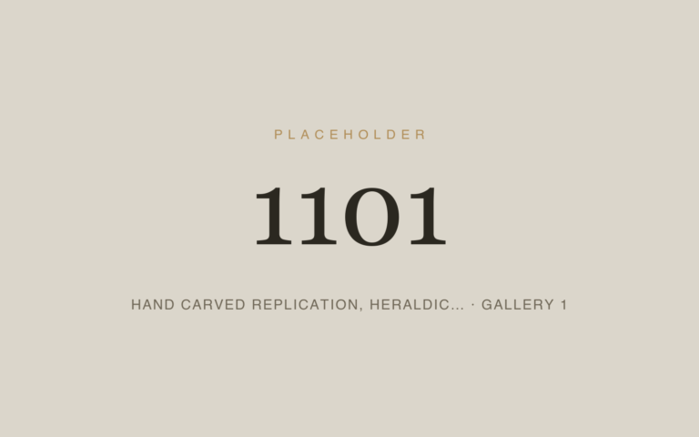 Placeholder 1101 — Hand Carved Replication, Heraldic… · Gallery 1