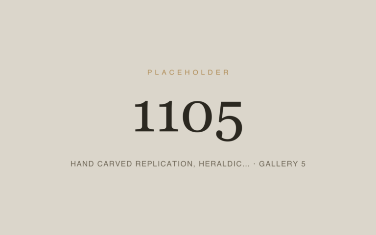 Placeholder 1105 — Hand Carved Replication, Heraldic… · Gallery 5