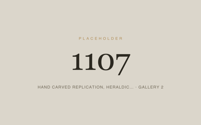 Placeholder 1107 — Hand Carved Replication, Heraldic… · Gallery 2