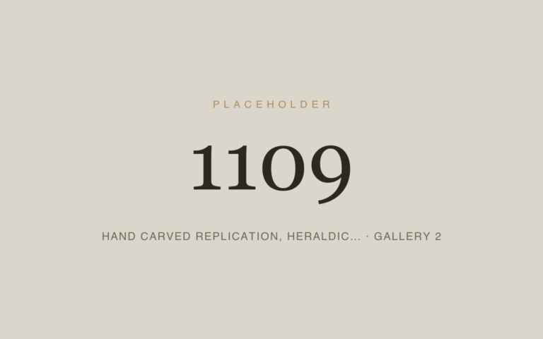 Placeholder 1109 — Hand Carved Replication, Heraldic… · Gallery 2