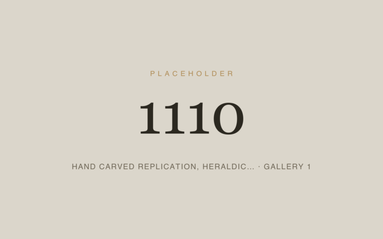 Placeholder 1110 — Hand Carved Replication, Heraldic… · Gallery 1
