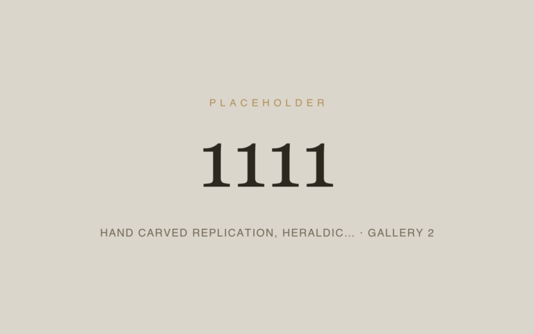 Placeholder 1111 — Hand Carved Replication, Heraldic… · Gallery 2