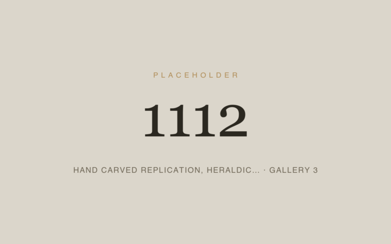 Placeholder 1112 — Hand Carved Replication, Heraldic… · Gallery 3