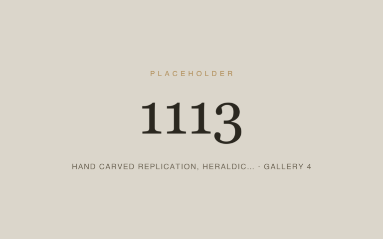 Placeholder 1113 — Hand Carved Replication, Heraldic… · Gallery 4