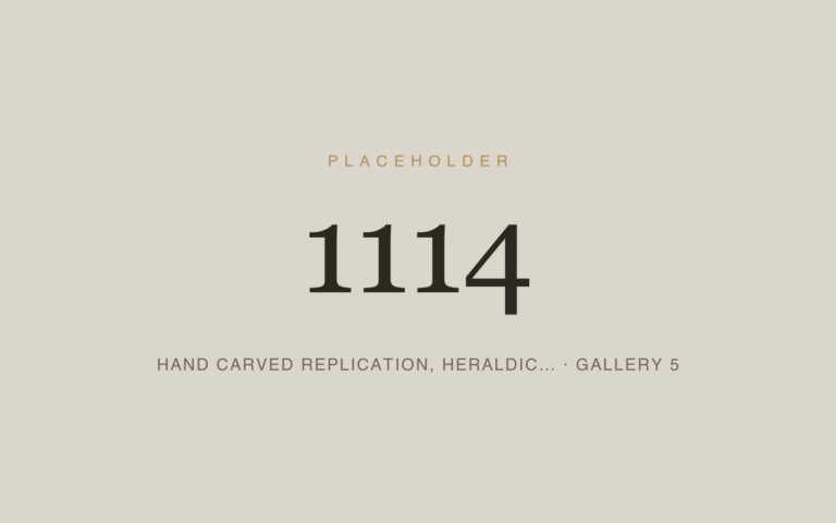 Placeholder 1114 — Hand Carved Replication, Heraldic… · Gallery 5