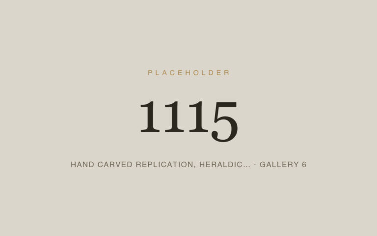 Placeholder 1115 — Hand Carved Replication, Heraldic… · Gallery 6