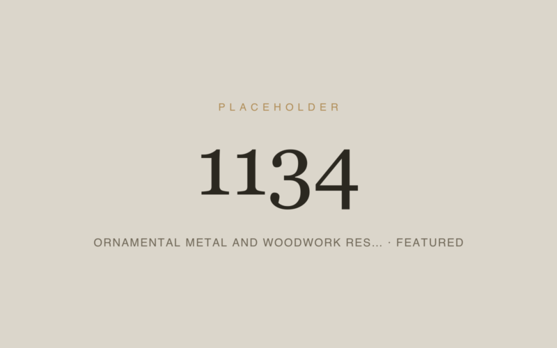 Placeholder 1134 — Ornamental Metal And Woodwork Res… · Featured