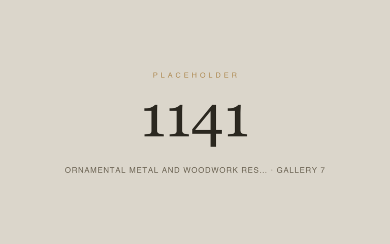 Placeholder 1141 — Ornamental Metal And Woodwork Res… · Gallery 7