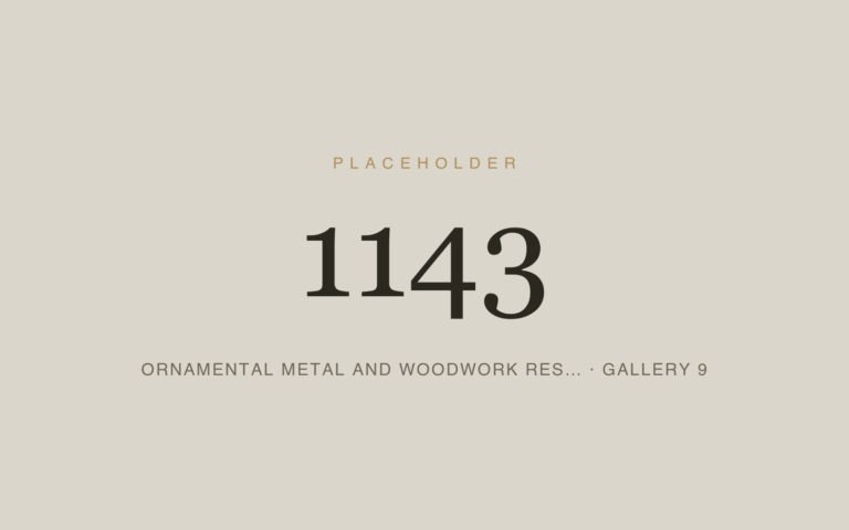 Placeholder 1143 — Ornamental Metal And Woodwork Res… · Gallery 9
