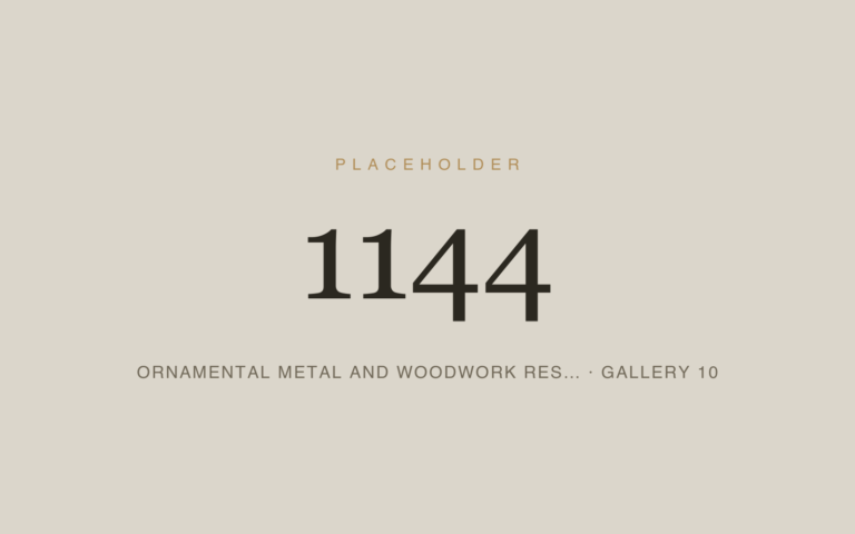 Placeholder 1144 — Ornamental Metal And Woodwork Res… · Gallery 10